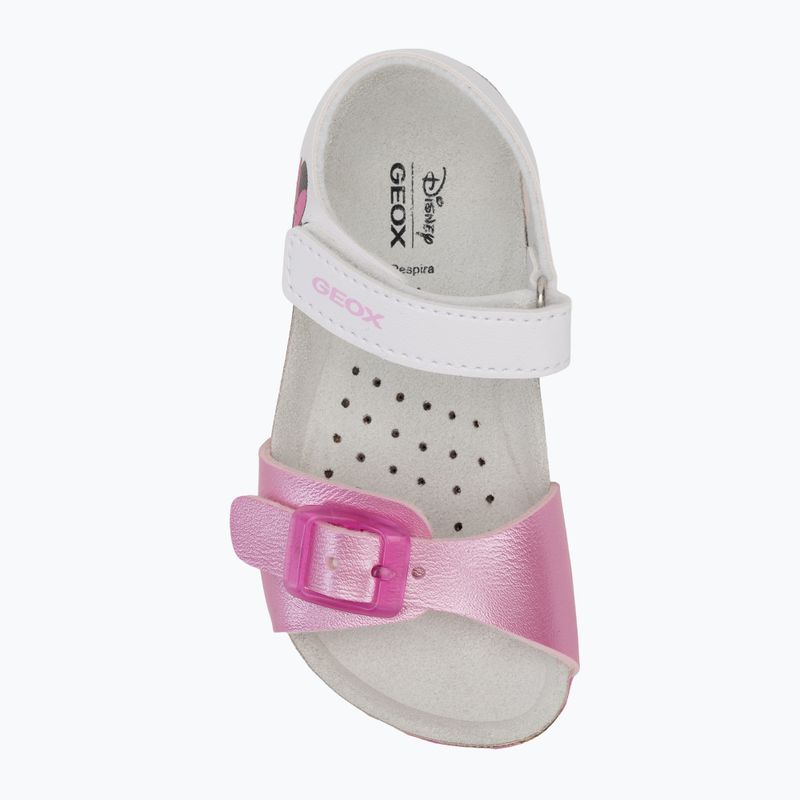 Sandali Geox Chalki bianco/rosa per bambini 5