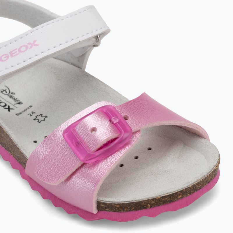 Sandali Geox Chalki bianco/rosa per bambini 7