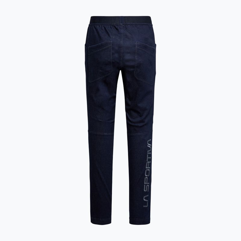 Pantaloni da arrampicata da uomo La Sportiva Cave Jeans jeans/mare profondo 2