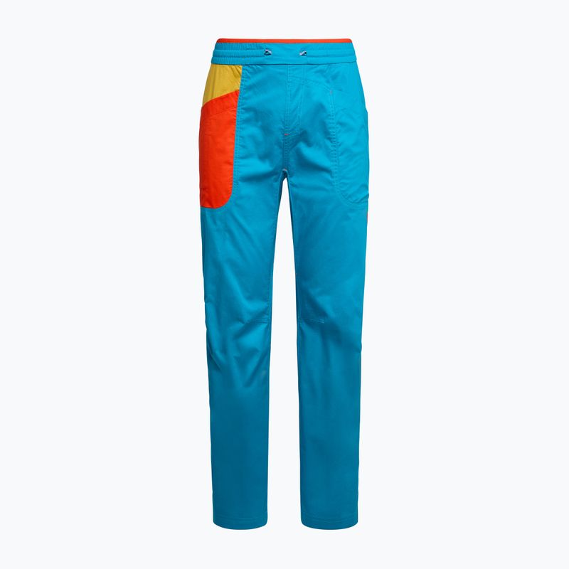 Pantaloni da arrampicata La Sportiva Bolt da uomo blu tropicale/bambù