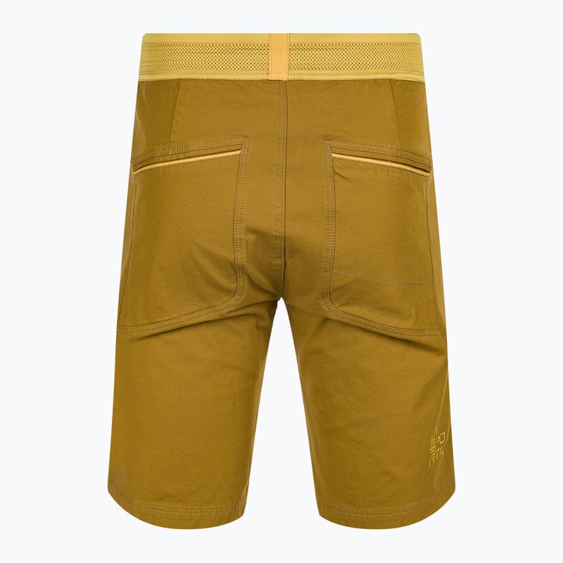 Pantaloncini da arrampicata La Sportiva Flatanger savana/bamboo da uomo 2