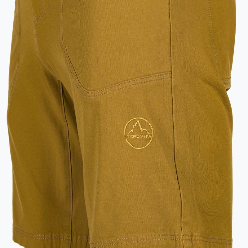 Pantaloncini da arrampicata La Sportiva Flatanger savana/bamboo da uomo 3