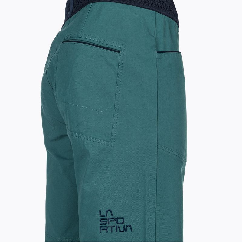 Pantaloncini da arrampicata La Sportiva Flatanger uomo uragano/mare profondo 4