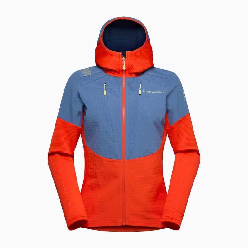 Felpa La Sportiva Session Tech Hoody donna pomodoro ciliegia/luce di luna
