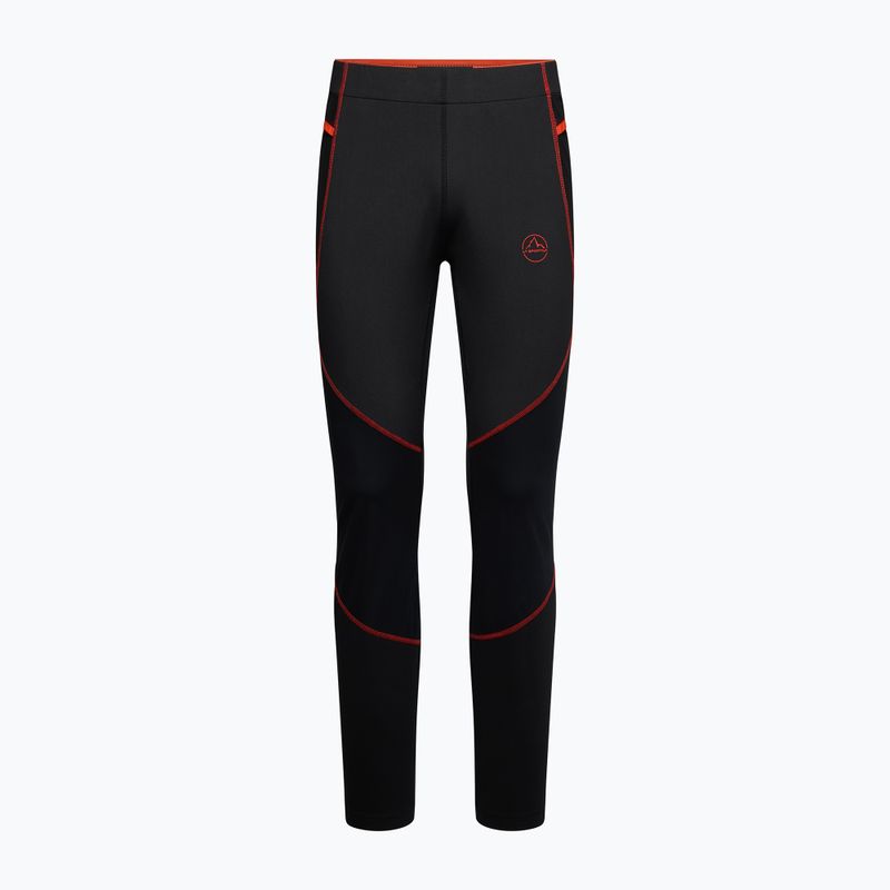 Leggings da corsa La Sportiva uomo Primal nero/pomodoro ciliegia