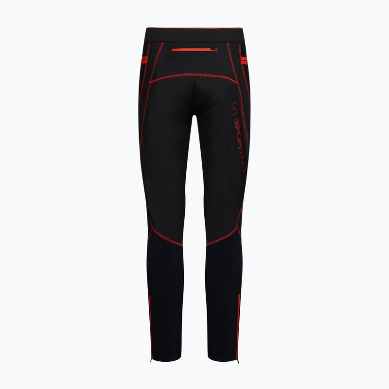 Leggings da corsa La Sportiva uomo Primal nero/pomodoro ciliegia 2
