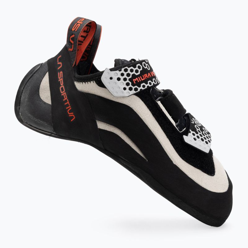 Scarpette da arrampicata donna La Sportiva Miura VS white/cherry tomato 2