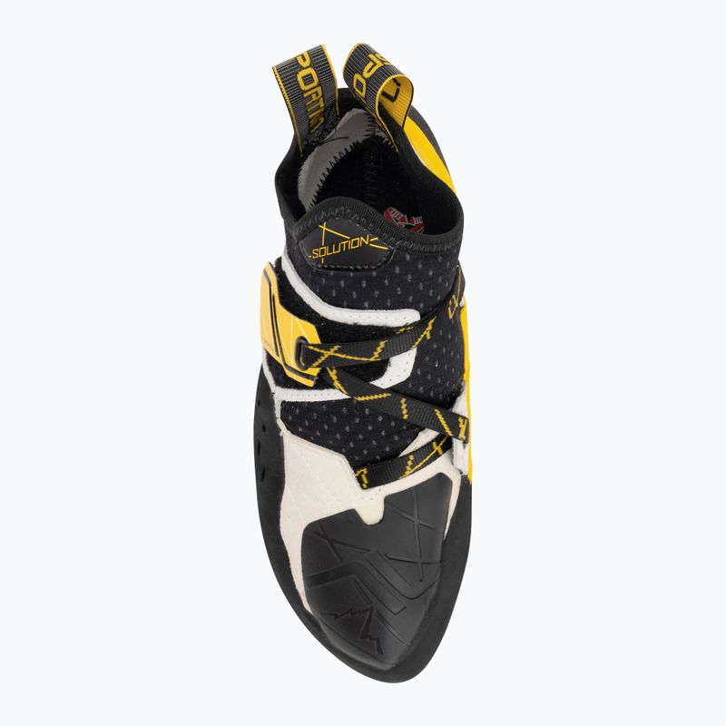 Scarpa da arrampicata La Sportiva da uomo Solution bianco/giallo 5