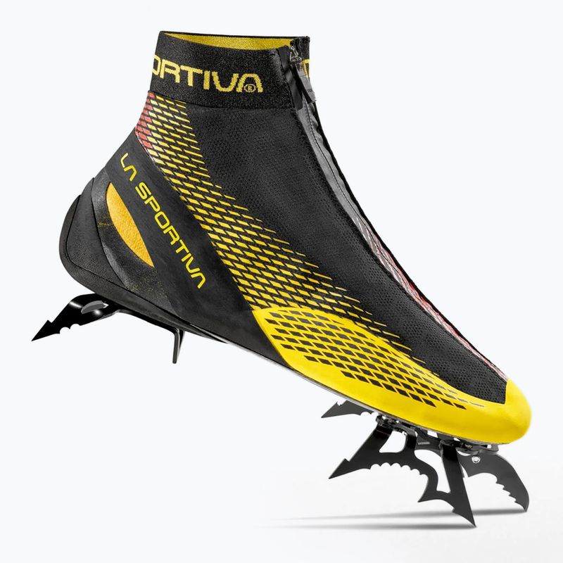 Scarpette da arrampicata La Sportiva Mega Ice Evo black/yellow 10