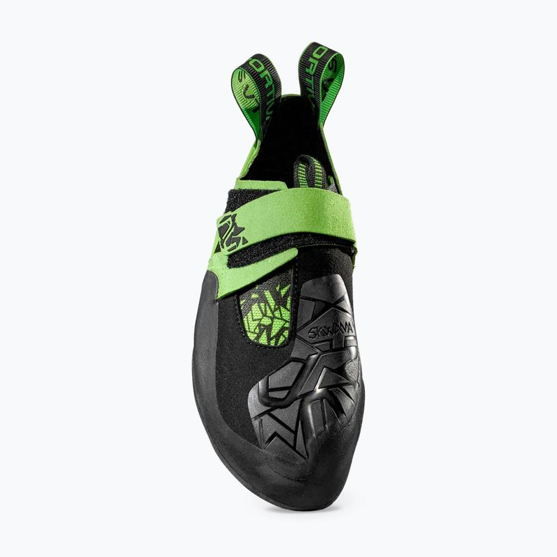 Scarpette da arrampicata uomo La Sportiva Skwama Vegan black/flash green 6
