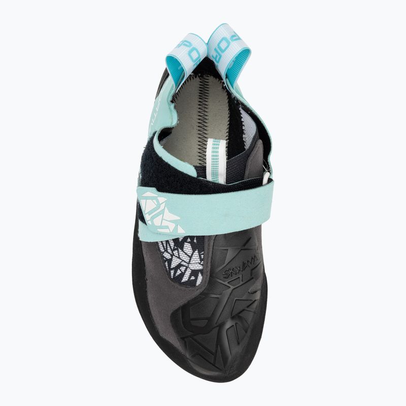 Scarpa da arrampicata La Sportiva Skwama Vegan carbonio / turchese da donna 5