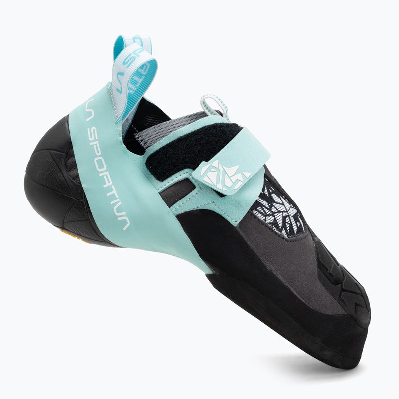Scarpette da arrampicata donna La Sportiva Skwama Vegan carbon/turquoise 2