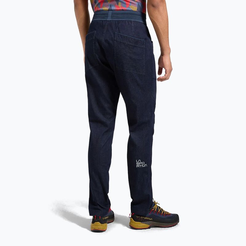 Pantaloni da arrampicata uomo La Sportiva Cave Jeans denim/night sky 2
