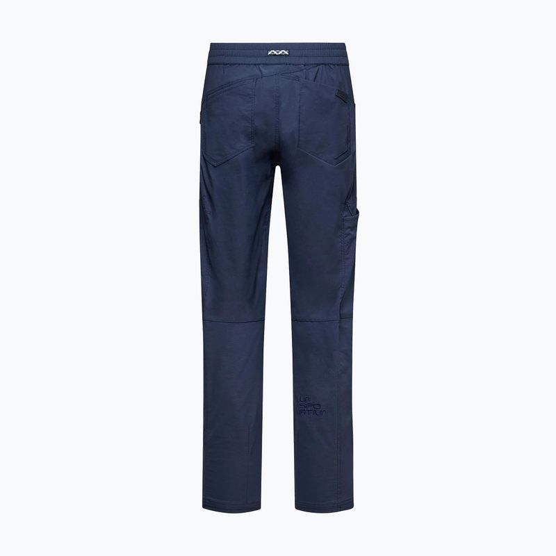 Pantaloni da arrampicata da uomo La Sportiva Talus night sky/chalk 4