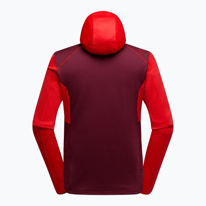 Felpa trekking da uomo La Sportiva Chill Thermal Hoody mountain red / redwood 2
