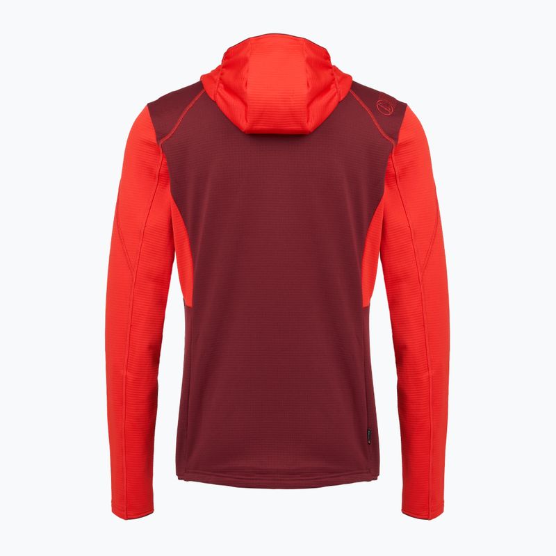 Felpa trekking da uomo La Sportiva Chill Thermal Hoody mountain red / redwood 2