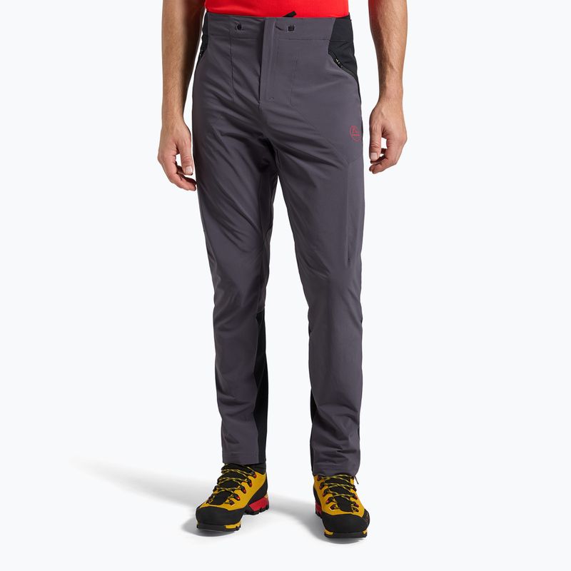 Pantaloni da trekking La Sportiva da uomo Monument onyx/mountain red