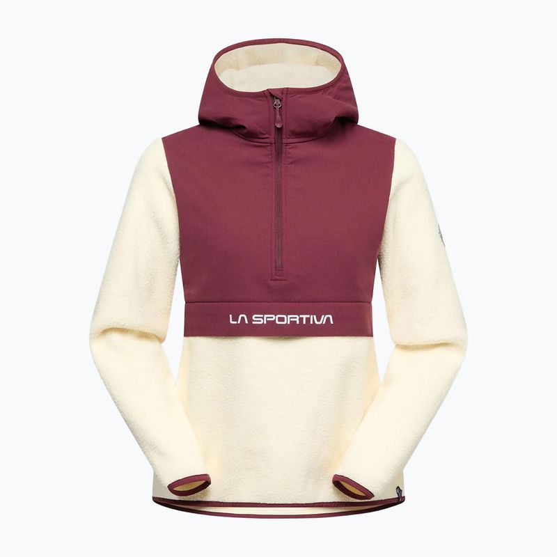 Felpa donna La Sportiva Guidance Sherpa Hoody chalk/redwood 3