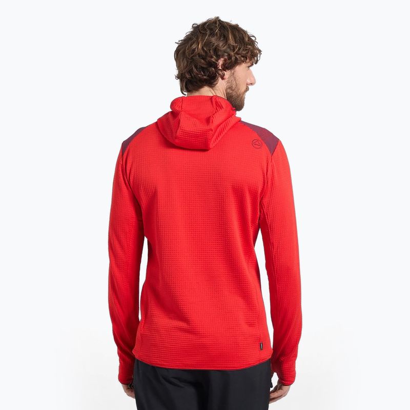 Felpa termica da uomo La Sportiva Lucendro Thermal Hoody mountain red/redwood 2