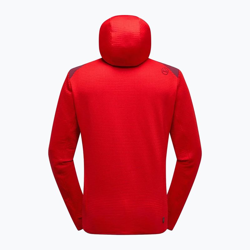 Felpa termica da uomo La Sportiva Lucendro Thermal Hoody mountain red/redwood 4