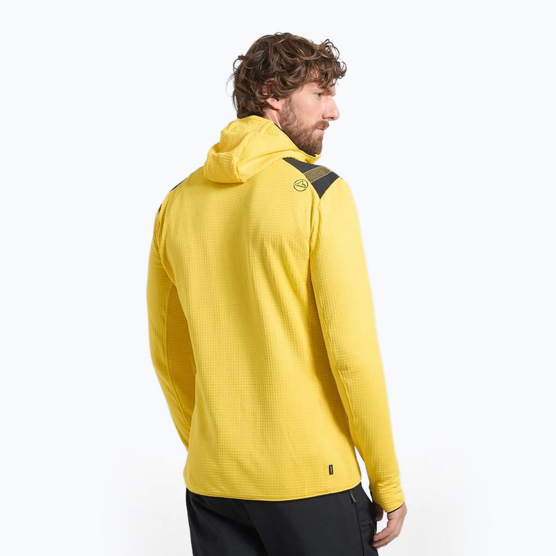 Felpa termica da uomo La Sportiva Lucendro Thermal Hoody gialla/nera 2