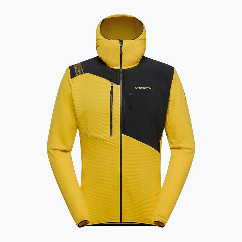Felpa termica da uomo La Sportiva Lucendro Thermal Hoody gialla/nera 4
