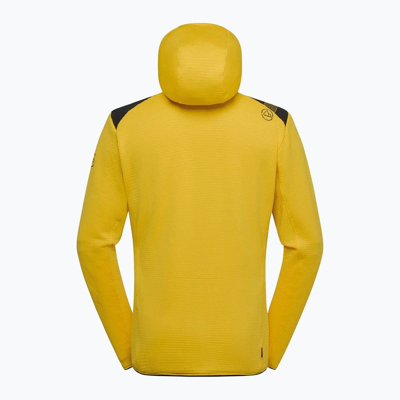 Felpa termica da uomo La Sportiva Lucendro Thermal Hoody yellow/black 5