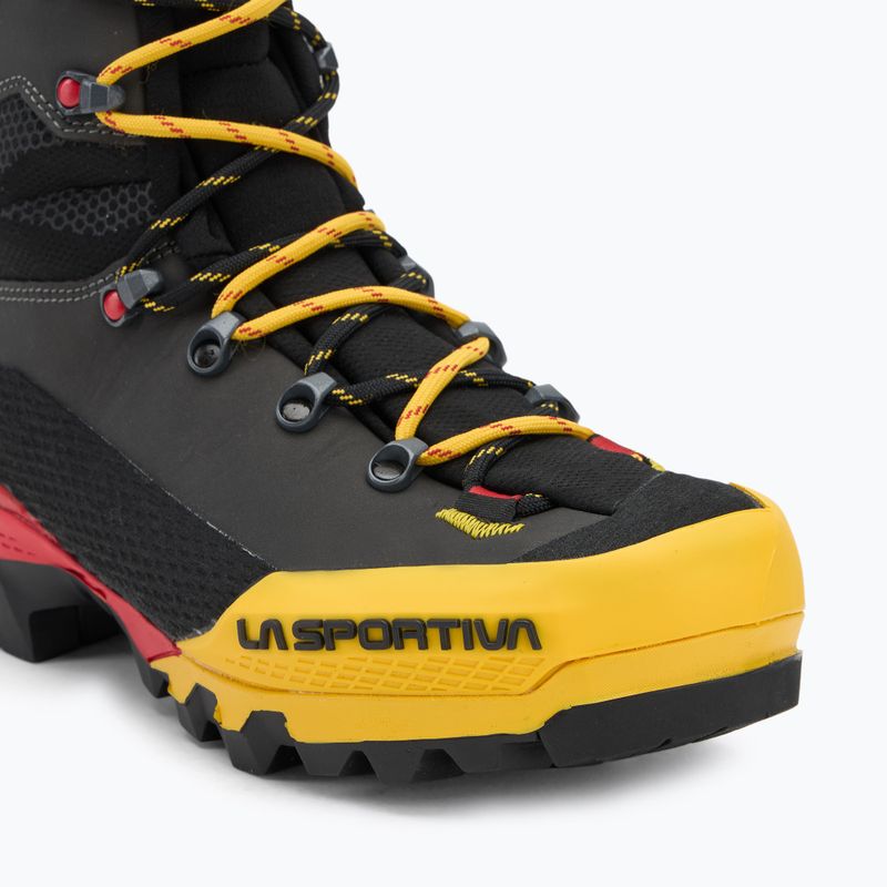 Scarponi da alpinismo uomo La Sportiva Aequilibrium LT GTX black/yellow 7