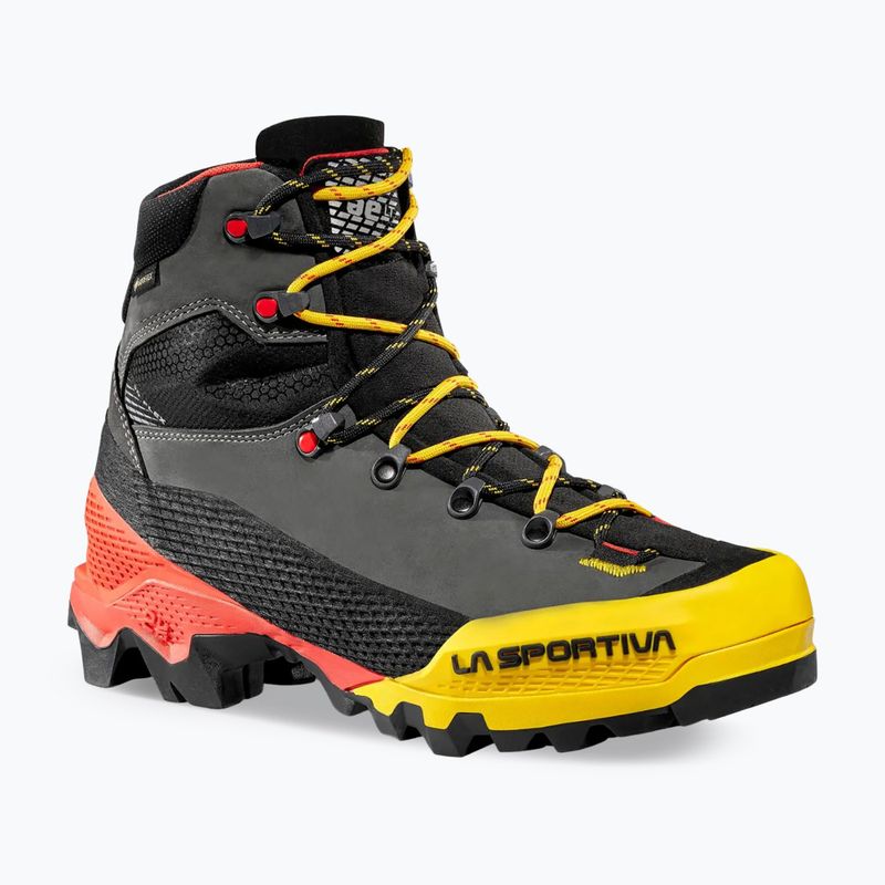 Scarponi da alpinismo uomo La Sportiva Aequilibrium LT GTX black/yellow 8