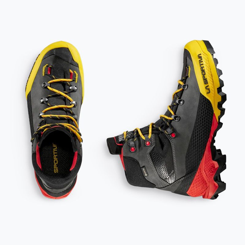 Scarponi da alpinismo uomo La Sportiva Aequilibrium LT GTX black/yellow 13