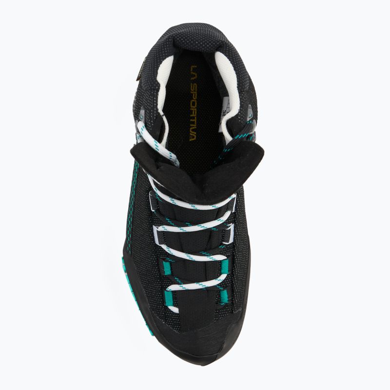 Scarponi da alta montagna donna La Sportiva Aequilibrium ST GTX black/aqua 5