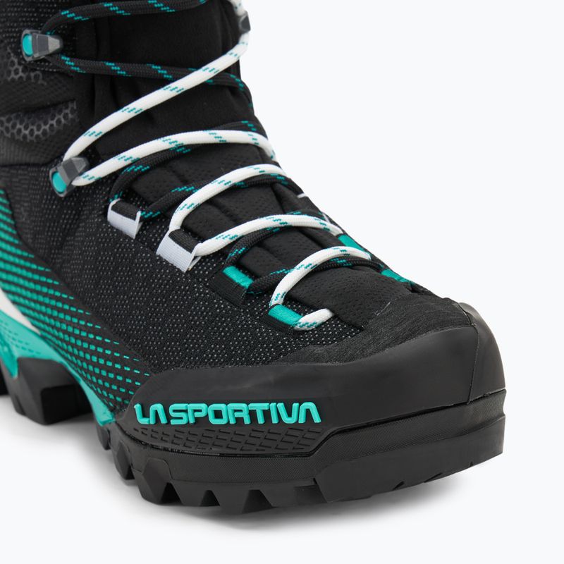 Scarponi da alta montagna donna La Sportiva Aequilibrium ST GTX black/aqua 7