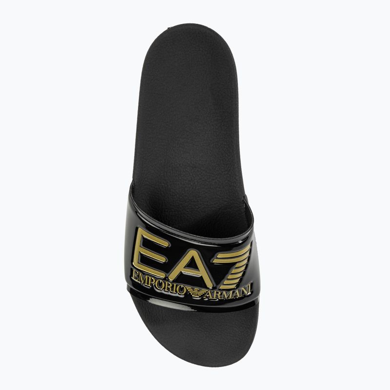 EA7 Emporio Armani Water Sports Visibility infradito nero/oro lucido 5