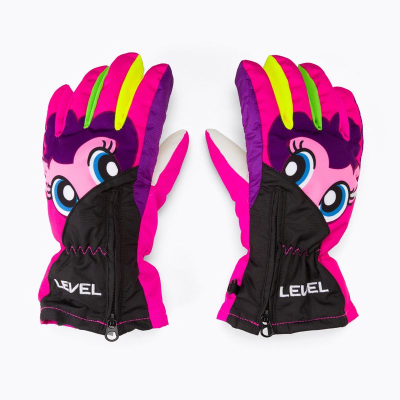 Level Lucky 2021 pk di guanti da sci arcobaleno per bambini