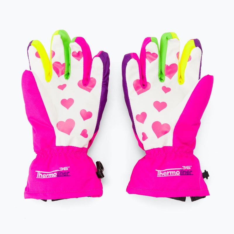 Level Lucky 2021 pk di guanti da sci arcobaleno per bambini 2