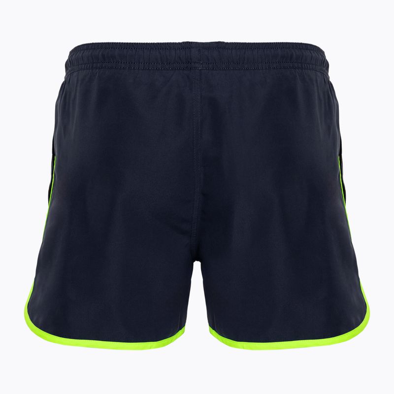 Pantaloncini da bagno EA7 Emporio Armani Water Sports Core Piping blu navy/fluo lime da uomo 2