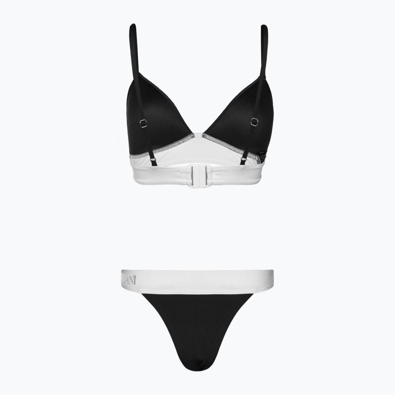 Costume da bagno due pezzi da donna EA7 Emporio Armani Water Sports BW Maxi Logo bianco/nero 2