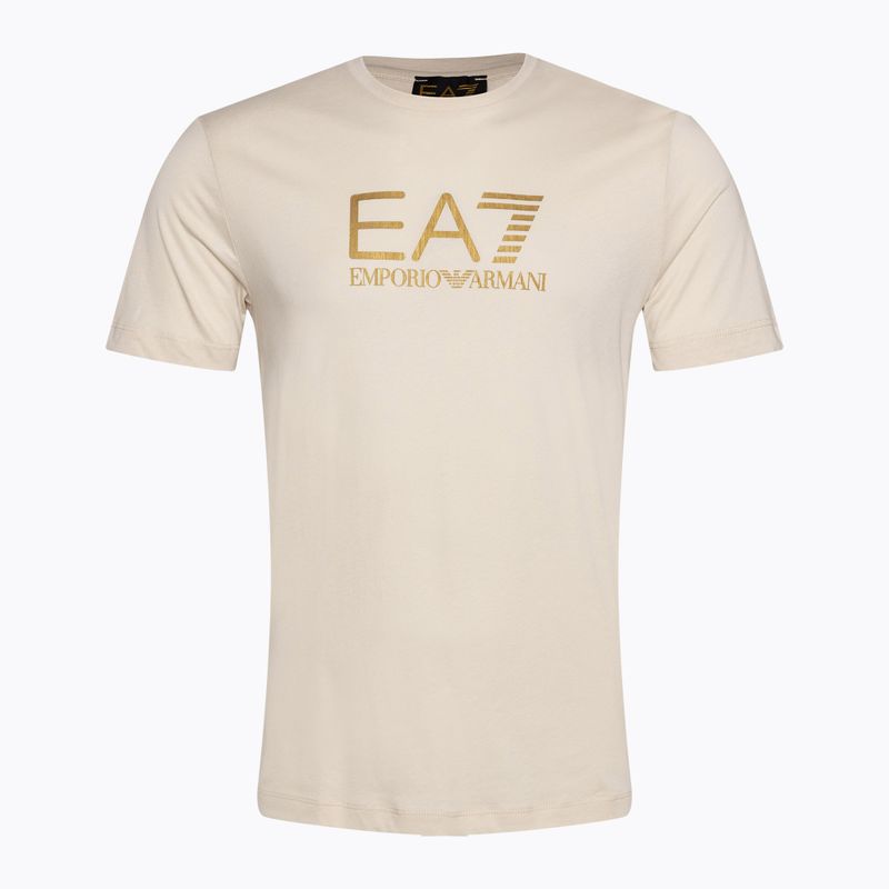 Uomo EA7 Emporio Armani Train Gold Label Tee Pima Big Logo T-shirt da giorno di pioggia