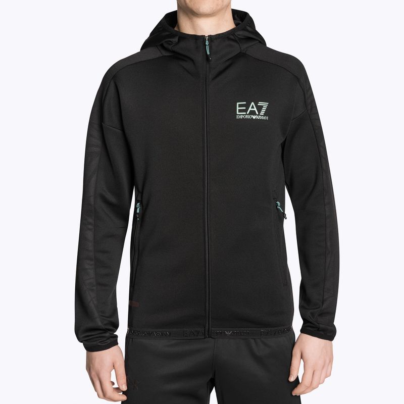 Uomo EA7 Emporio Armani Vigor7 Felpa con cappuccio nero
