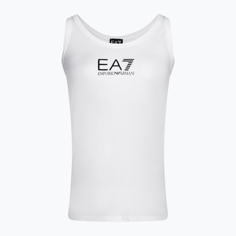 Canotta donna EA7 Emporio Armani Train Shiny bianco/logo nero