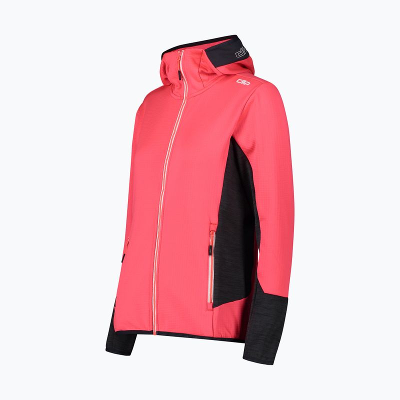 Felpa CMP donna 33G2696 rosso fluo 3