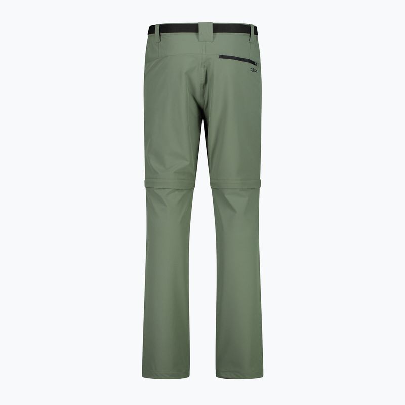 Pantaloni da trekking CMP Zip Off salvia da uomo 3