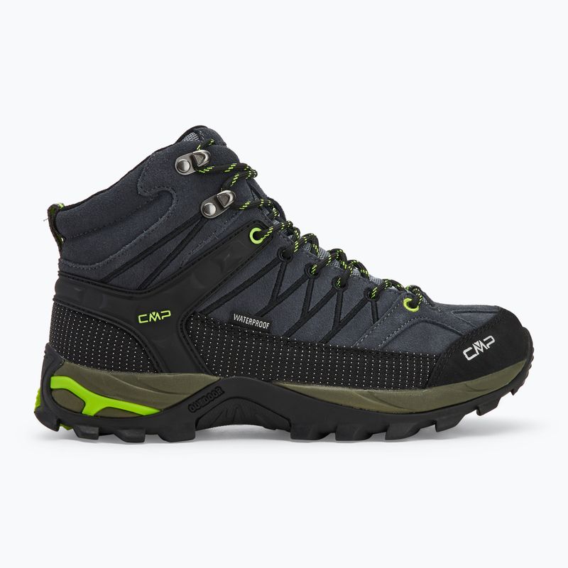 Stivali da trekking da uomo CMP Rigel Mid grigio/giallo fluo 2