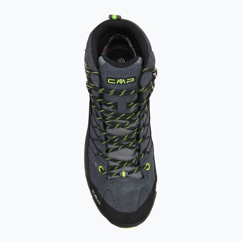 Stivali da trekking da uomo CMP Rigel Mid grigio/giallo fluo 5