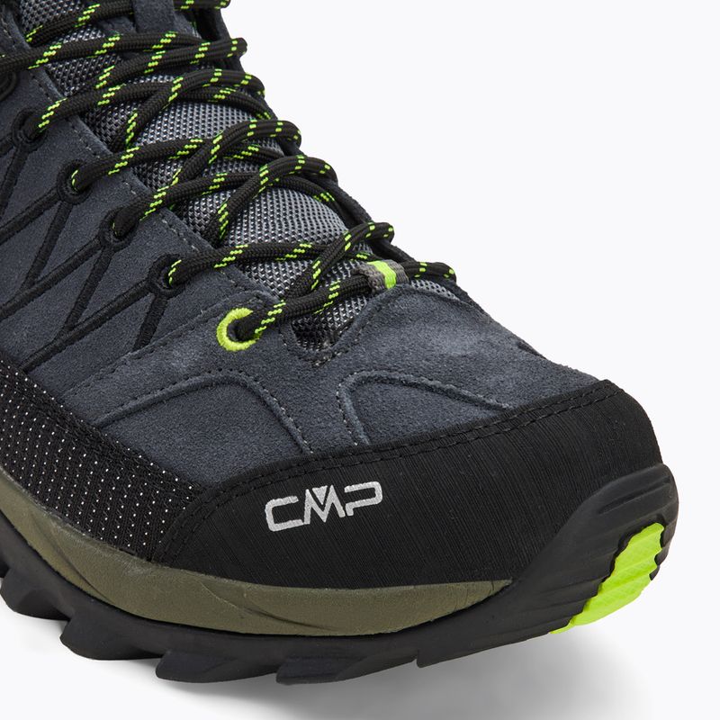 Stivali da trekking da uomo CMP Rigel Mid grigio/giallo fluo 7