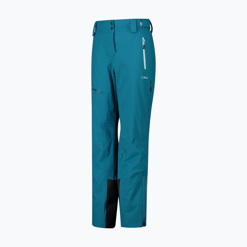 Pantaloni da sci da donna CMP 34W2046 verde acqua 2