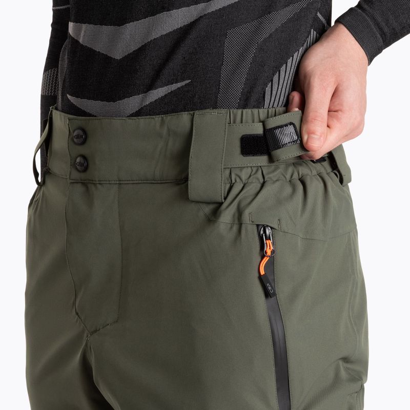Pantaloni da sci CMP Free Ride da uomo 34W2027 oliva 4