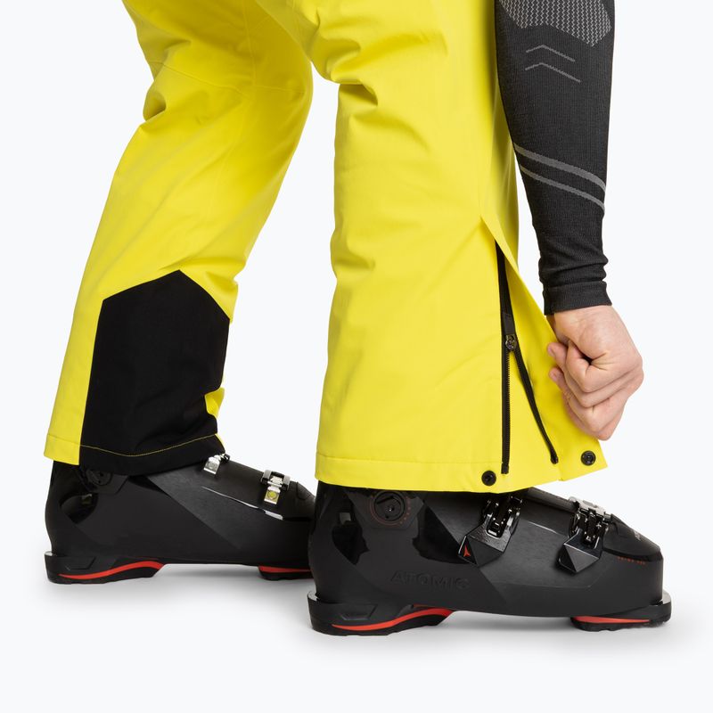 Pantaloni da sci da uomo EA7 Emporio Armani Ski Kitzbuhel Protectum giallo acceso 5