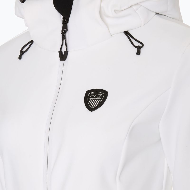 Tuta da sci donna EA7 Emporio Armani Ski Kitzbuhel Softshell bianco 3