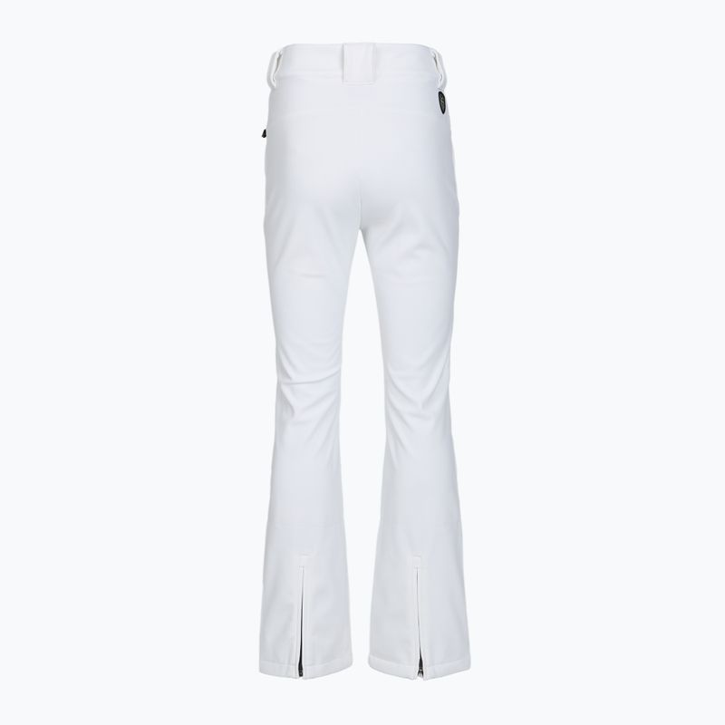 Pantaloni da sci donna EA7 Emporio Armani Ski Kitzbuhel Softshell a vita alta bianco 2